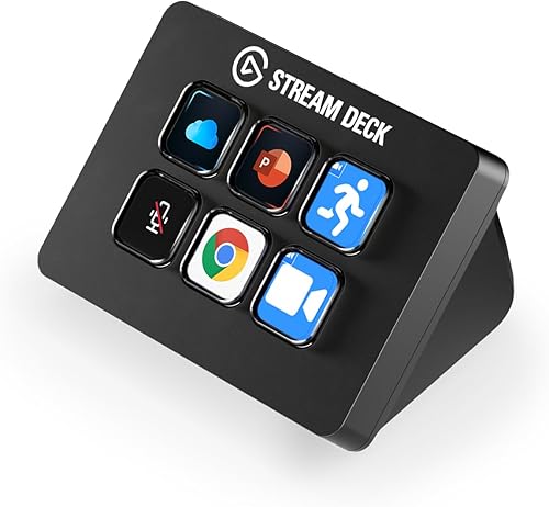 Elgato Stream Deck Mini, controlador de estudio con 6 teclas LCD personalizables para productividad
