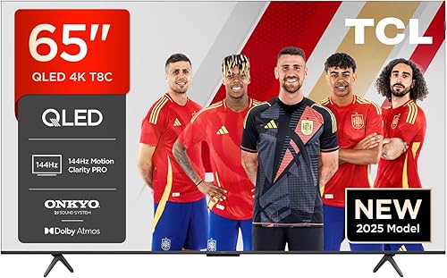 TCL 65T8C 65” QLED 4K 144Hz HDR UHD TV