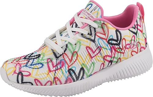 Zapatillas Skechers Bobs Squad Starry Love con amortiguación Memory Foam y diseño de corazones