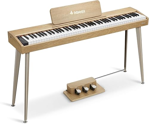 Donner DDP-60 Piano Digital con 88 teclas contrapesadas y diseño minimalista en madera