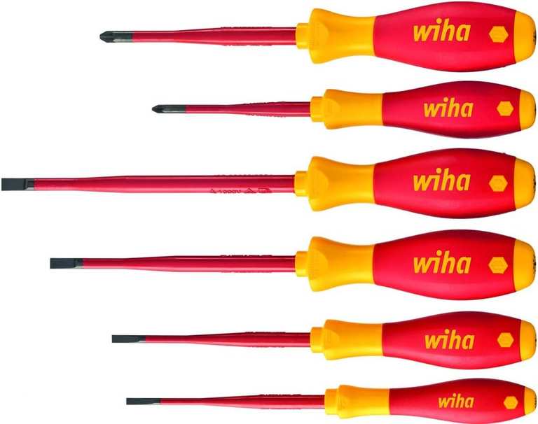 Juego de destornilladores Wiha SoftFinish electric slimFix con aislamiento para trabajos eléctricos