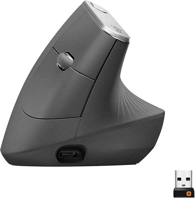 Logitech MX Vertical ratón inalámbrico ergonómico con carga rápida y multi-dispositivo