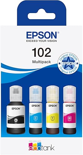 Epson Serie 102 Pack de 4 botellas de tinta EcoTank