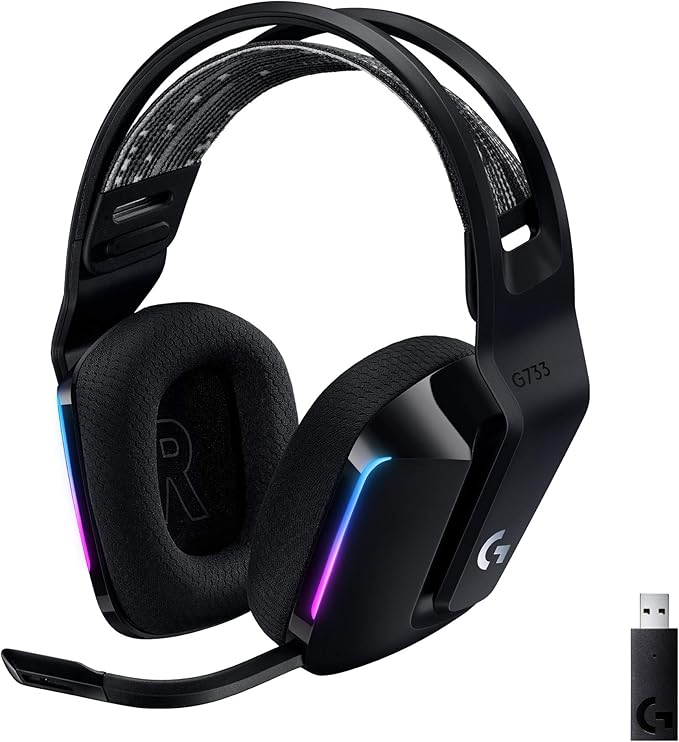 Logitech G733 LIGHTSPEED auriculares gaming inalámbricos con micrófono, RGB y hasta 29h de batería