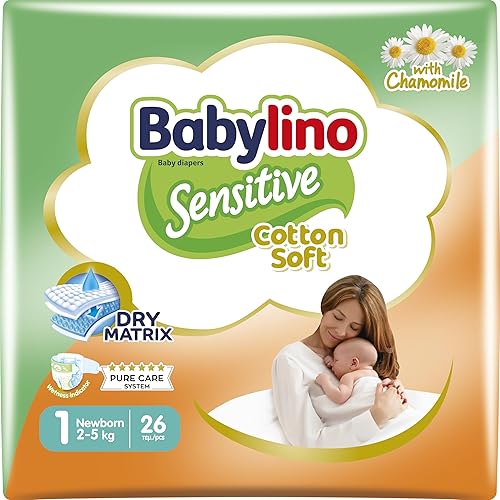Babylino Sensitive Cotton Soft pañales talla 1 newborn (2-5 kg) de 26 unidades