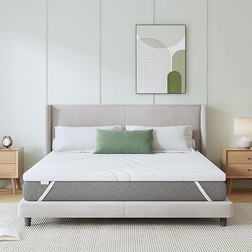 Novilla Topper viscoelástico 150x190 de 7,5 cm con gel y funda de bambú