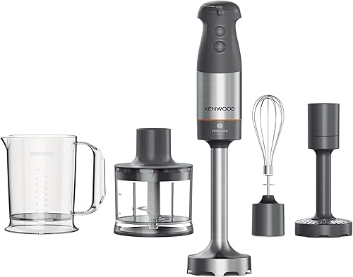 Kenwood Triblade XL+ HBM60.307GY, batidora de mano de 1000W con tecnología de tres cuchillas