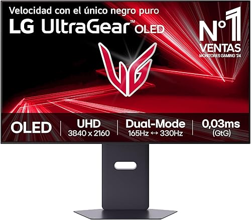 Monitor gaming LG UltraGear OLED 32GX850A-B con resolución 4K UHD y 165 Hz