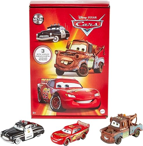 Disney Pixar Cars pack de 3 vehículos die-cast de Mattel HBW14 a escala 1:55