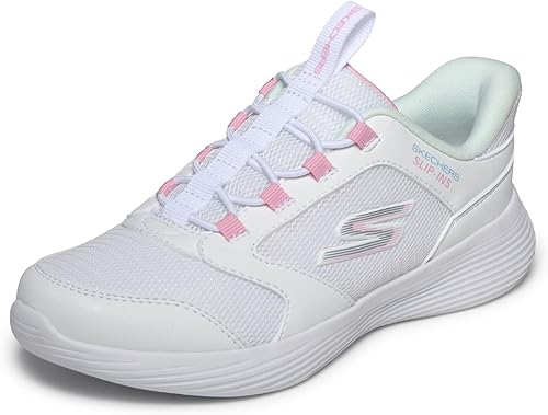 Skechers Niñas Go Run 400 V2 Tetra Speed Slip-In Entrenador, White, 34 EU