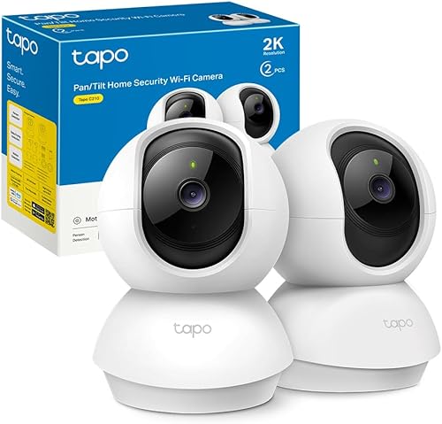 TP-Link Tapo C210 2-Pack cámara ip wifi 360° 2k con visión nocturna y detección de movimiento