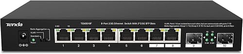 Tenda TEM2010F Switch Ethernet de 10 puertos 2.5G con SFP y modo VLAN