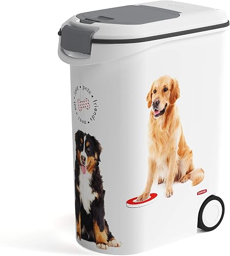 Curver Contenedor de comida para mascotas con ruedas 20 Kg / 54 L