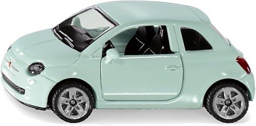 Siku 1453 Fiat 500 en color verde menta con carrocería de metal y ruedas de goma