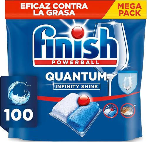Finish Powerball Quantum All in 1 pastillas para lavavajillas con limpieza profunda y brillo