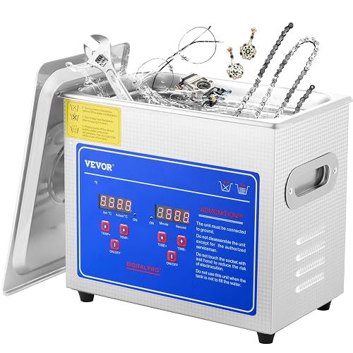 VEVOR Limpiador Ultrasónico 3 L con tecnología de 40 kHz y panel digital