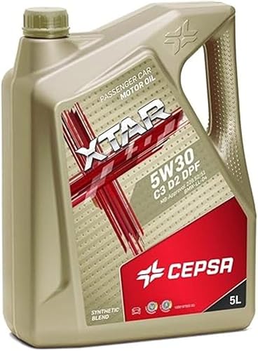 Cepsa XTAR 5W30 C3 D2 DPF aceite de motor sintético 5L para motores gasolina y diésel