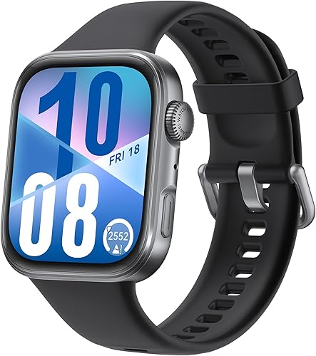 HUAWEI Watch FIT 4 Smartwatch, pantalla AMOLED 2.000 nits, GPS doble banda, NFC, carga inalámbrica y monitor de actividad física, color negro