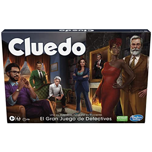 Hasbro Gaming Cluedo rediseñado con tablero mansión Tudor y personajes clásicos para Halloween