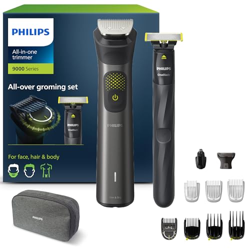 Philips recortadora de barba serie 9000 mg9530/15 con 13 herramientas y 120 min de uso