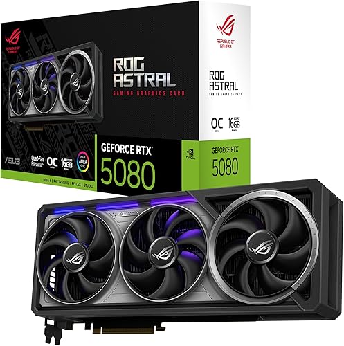 Asus ROG Astral GeForce RTX 5080 OC Edition con 16GB GDDR7 y refrigeración avanzada