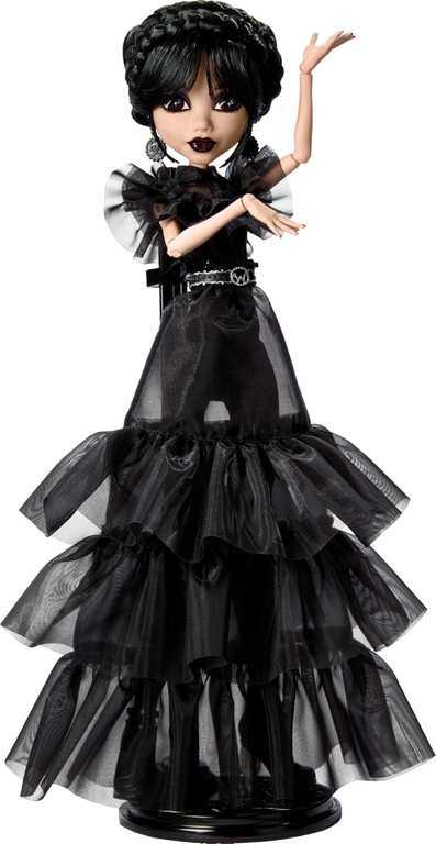 Monster High Miércoles muñeca Rave'N con vestido gótico y accesorios exclusivos