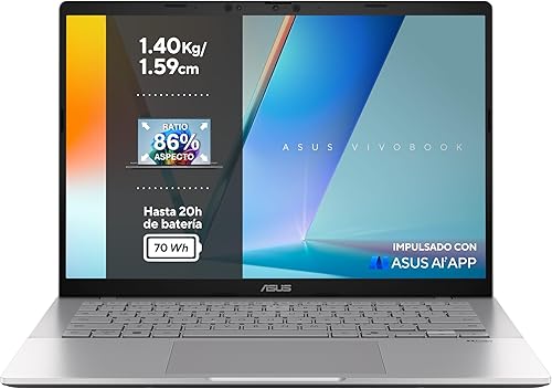 Asus Vivobook S 14 S3407CA-LY040W con Intel Core Ultra 7 255H, 16 GB RAM y 1 TB SSD