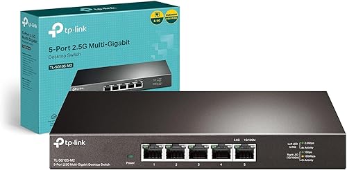 TP-Link TL-SG105-M2 - Switch Ethernet 2.5G de 5 puertos, ideal para NAS, gaming y 4K