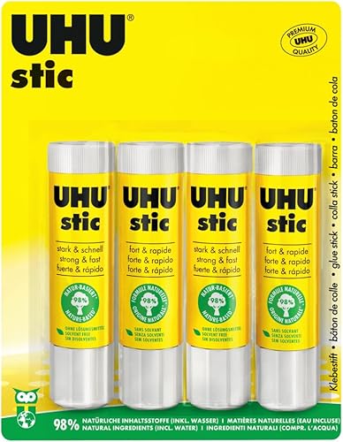 UHU Stic barra de pegamento sostenible pack 4 x 21g