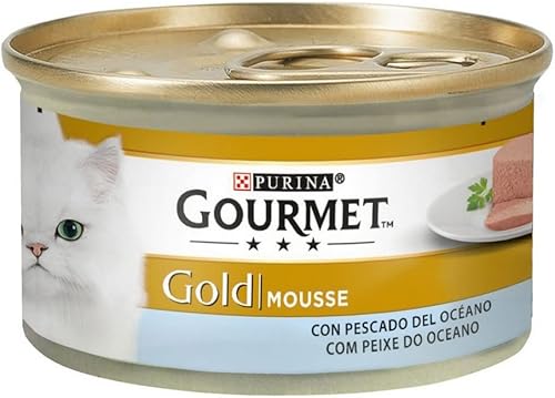 Purina Gourmet Gold Mousse comida para gatos de Pescado del Océano 85 g