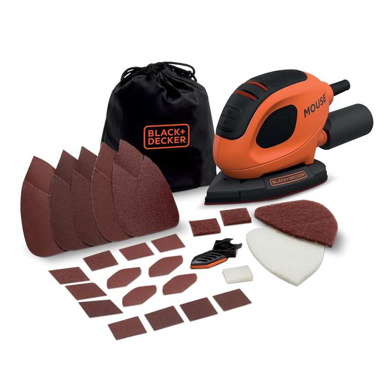 Black+Decker lijadora de detalles compacta de 55 W con 10 accesorios y bolsa de transporte