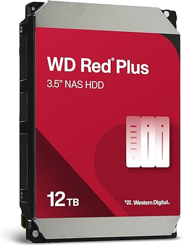 WD Red Plus 12TB NAS disco duro interno 3,5" 7200 RPM SATA 6Gb/s CMR 512MB caché