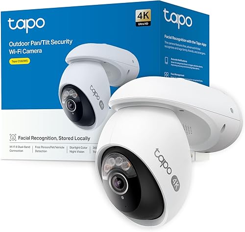 Tapo C560WS cámara exterior 4K con IA, visión nocturna color y reconocimiento facial