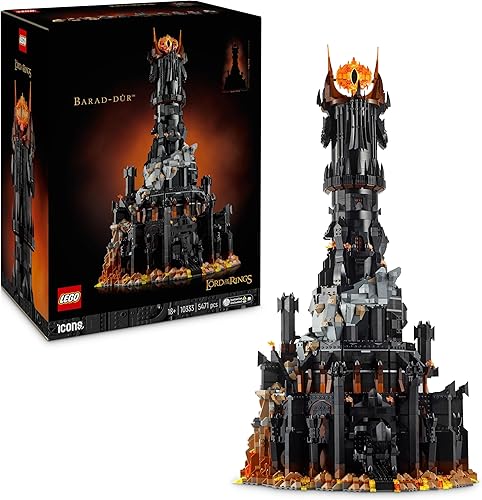 Lego Icons El Señor de los Anillos: Barad-dûr 10333, set de construcción detallado para adultos