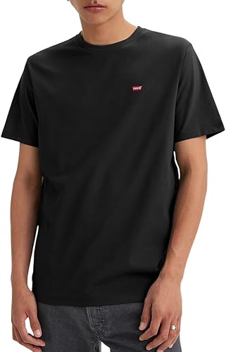 Levi's Ss Original Housemark Tee, camiseta de algodón de corte regular en color Stonewashed Black